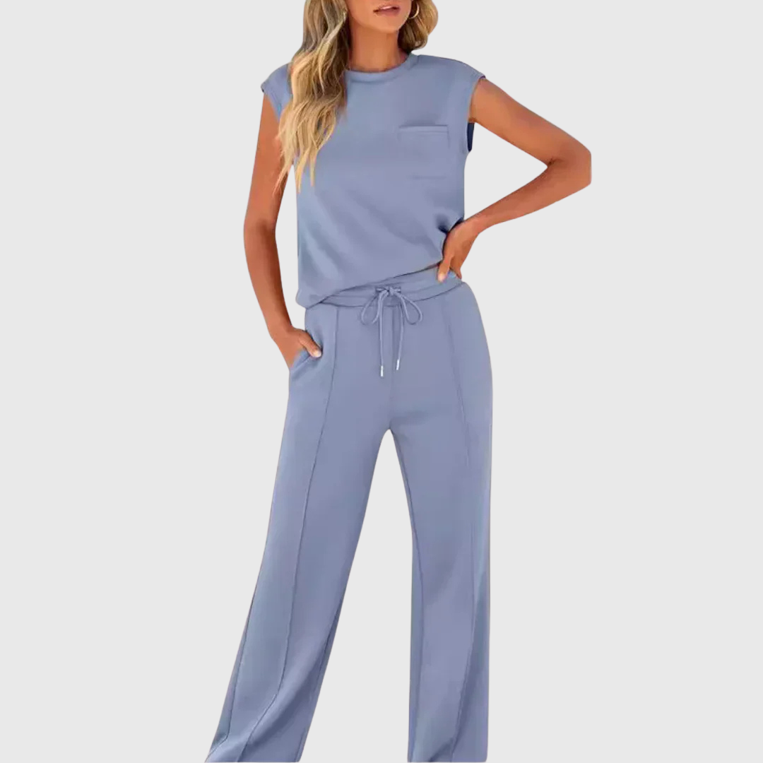Lolly | Weiches schwarzes Lounge-Set, entspannte Passform, zweiteilig