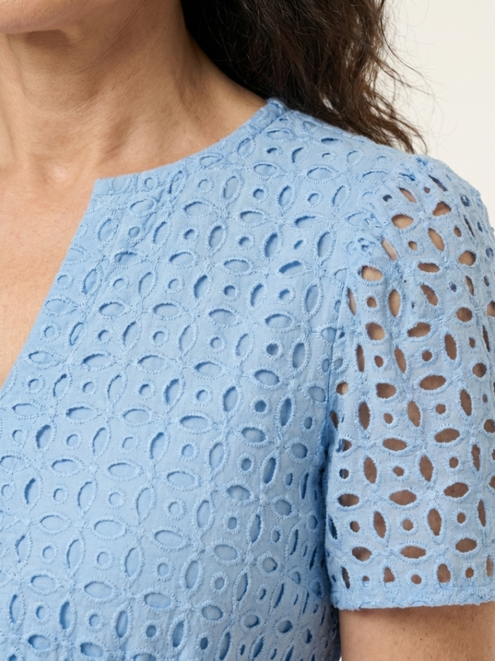 Brielle | V-Ausschnitt Kurzarm Schichten Midi Kleid