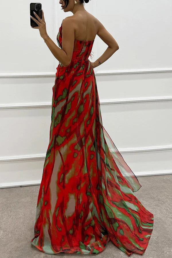 Sandra | Lebhaftes Drapiertes Kleid