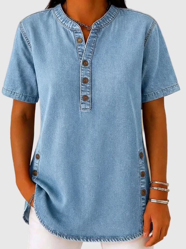 Nelle | Denim-Bluse mit lockerer Passform