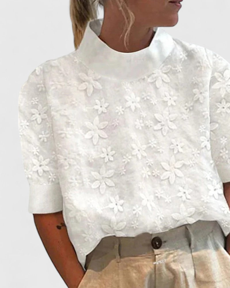 Denise | Elegante Bluse mit Stehkragen