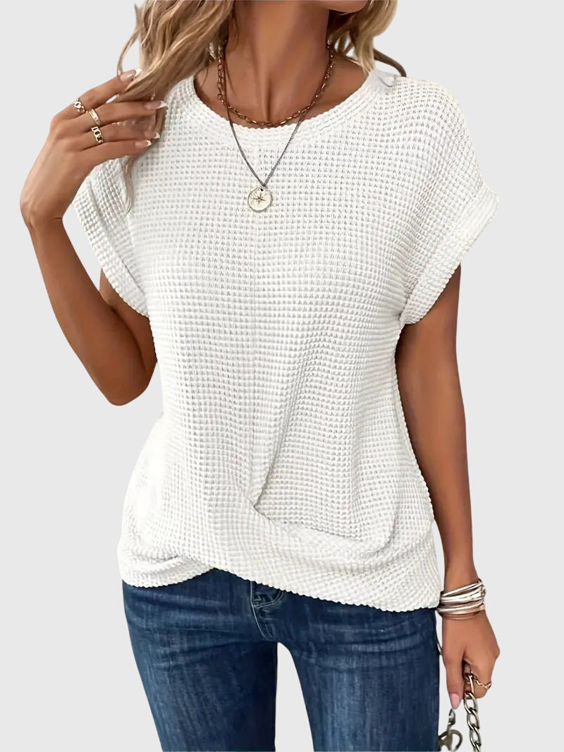 Bristol | Elegante Bluse mit Rundhalsausschnitt