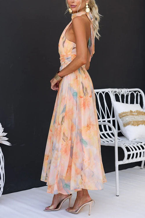Elena | Bedrucktes Maxikleid