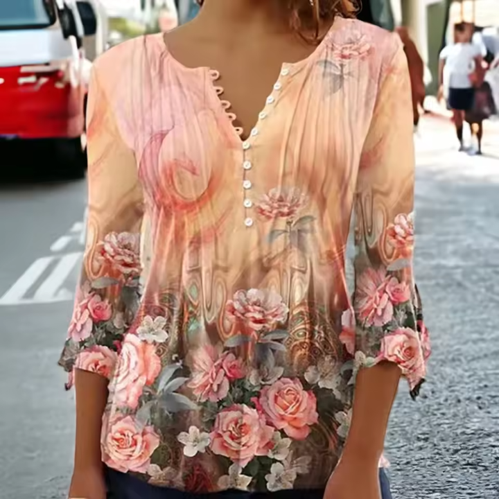 Adelle | Leichte Bluse mit floralen Details