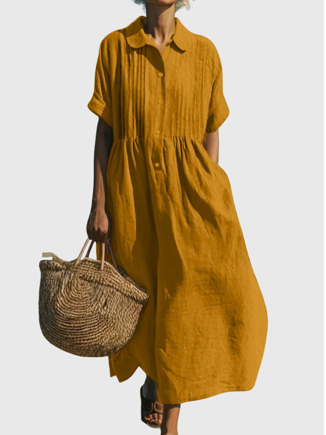 Joannah | Baumwoll-Knopfhemdkleid