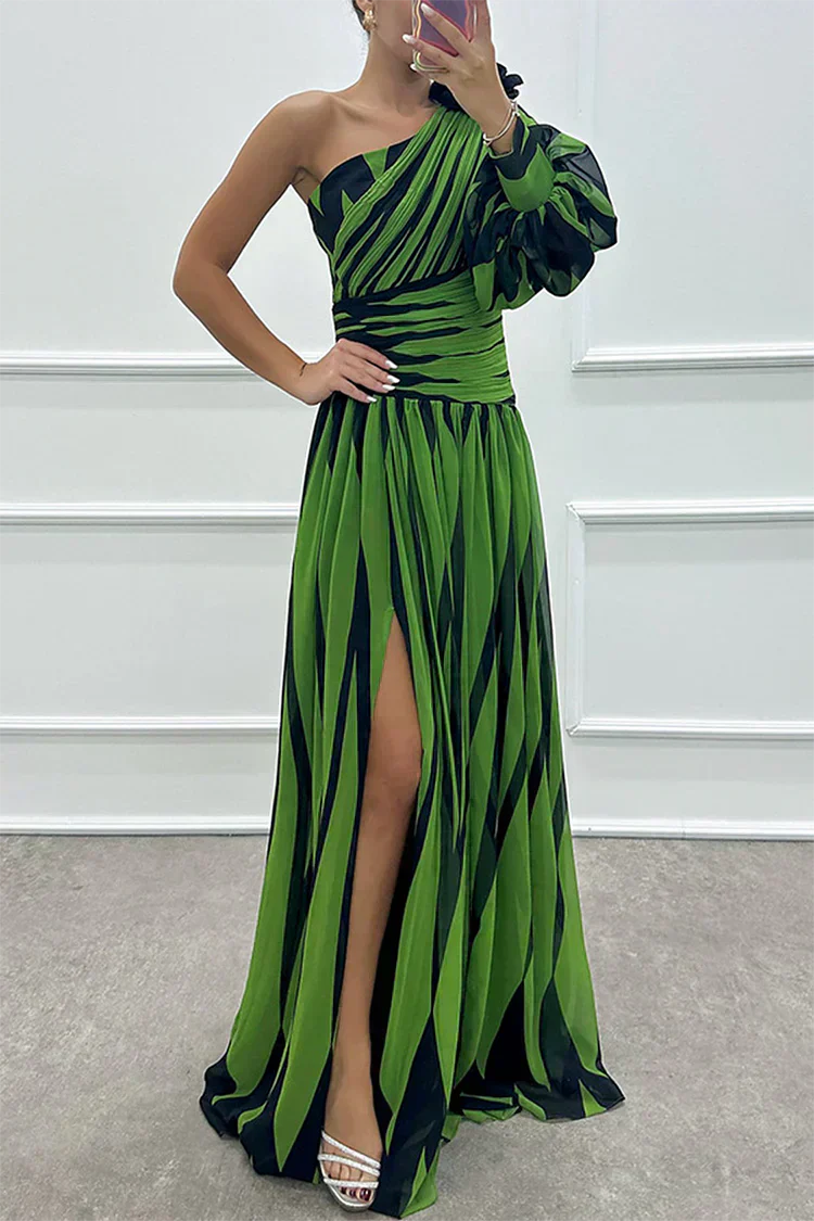 Shiloh | Elegantes gestreiftes Maxikleid