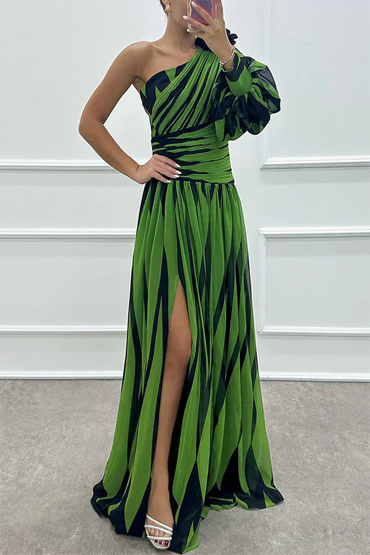 Shiloh | Elegantes gestreiftes Maxikleid