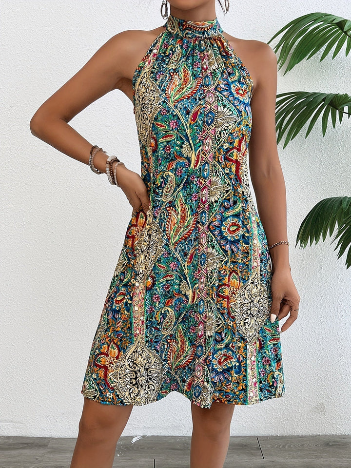 Ruby | Floral Boho Faltenkleid
