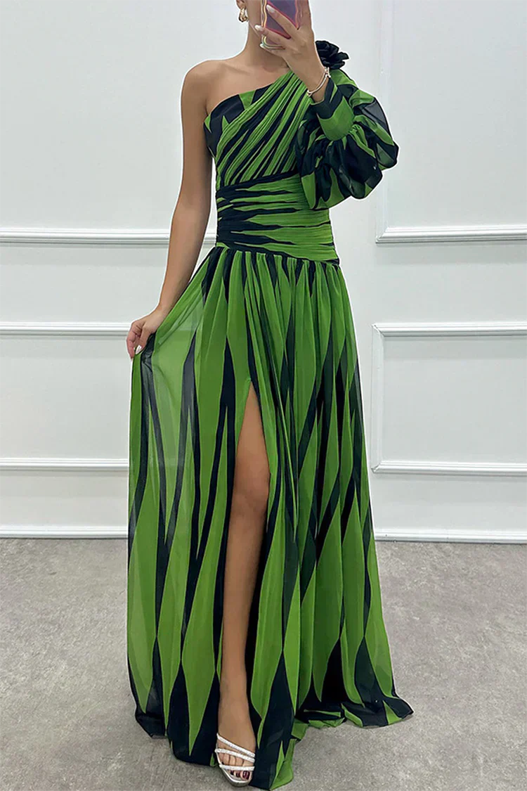 Shiloh | Elegantes gestreiftes Maxikleid