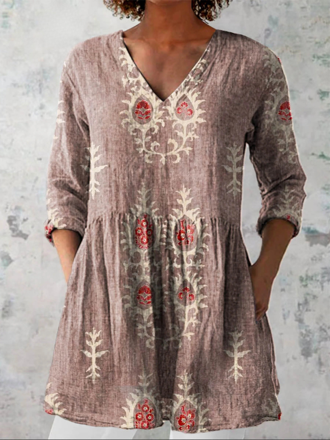Maeve | Langarmshirt mit V-Ausschnitt