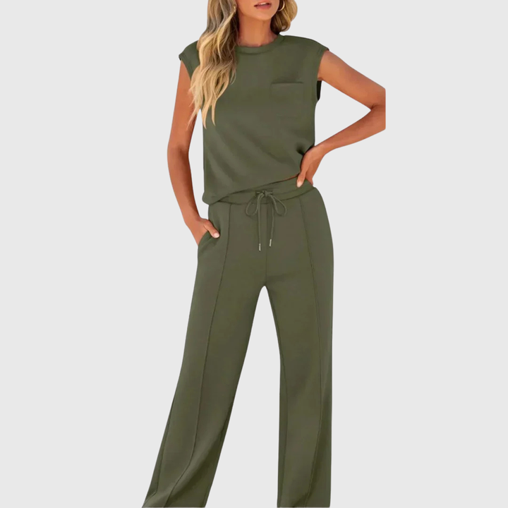 Lolly | Weiches schwarzes Lounge-Set, entspannte Passform, zweiteilig