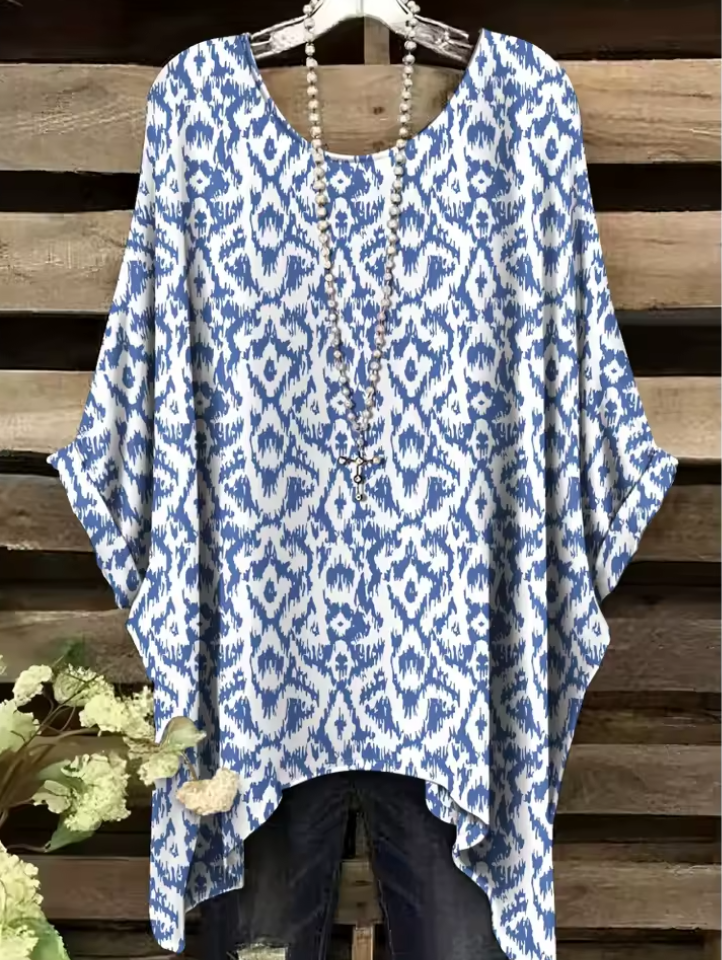Kelly | Vintage Bohemian Floral Print Damen T-Shirt