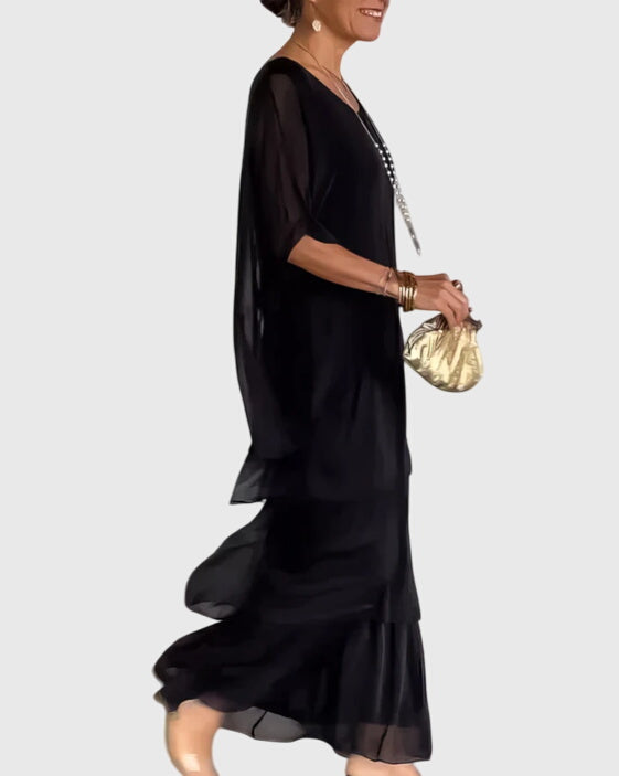Ella | Langes und Fließendes Elegantes Kleid