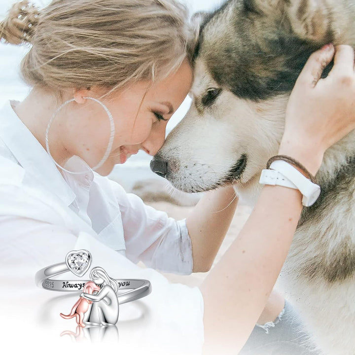Modehaus Lindenberg | Hund Umarmung Ring (Rose)