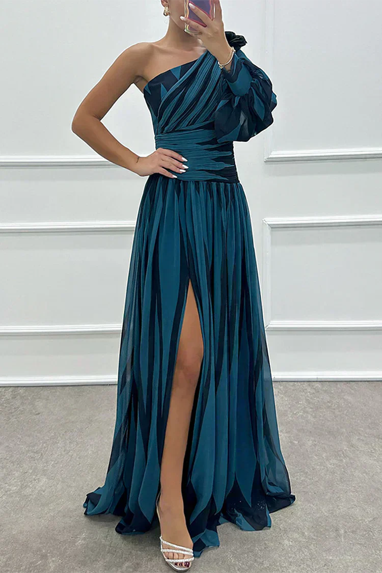 Shiloh | Elegantes gestreiftes Maxikleid
