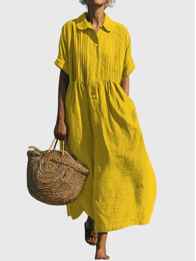 Joannah | Baumwoll-Knopfhemdkleid