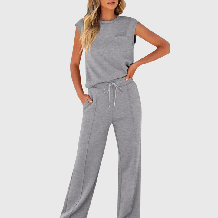 Lolly | Weiches schwarzes Lounge-Set, entspannte Passform, zweiteilig