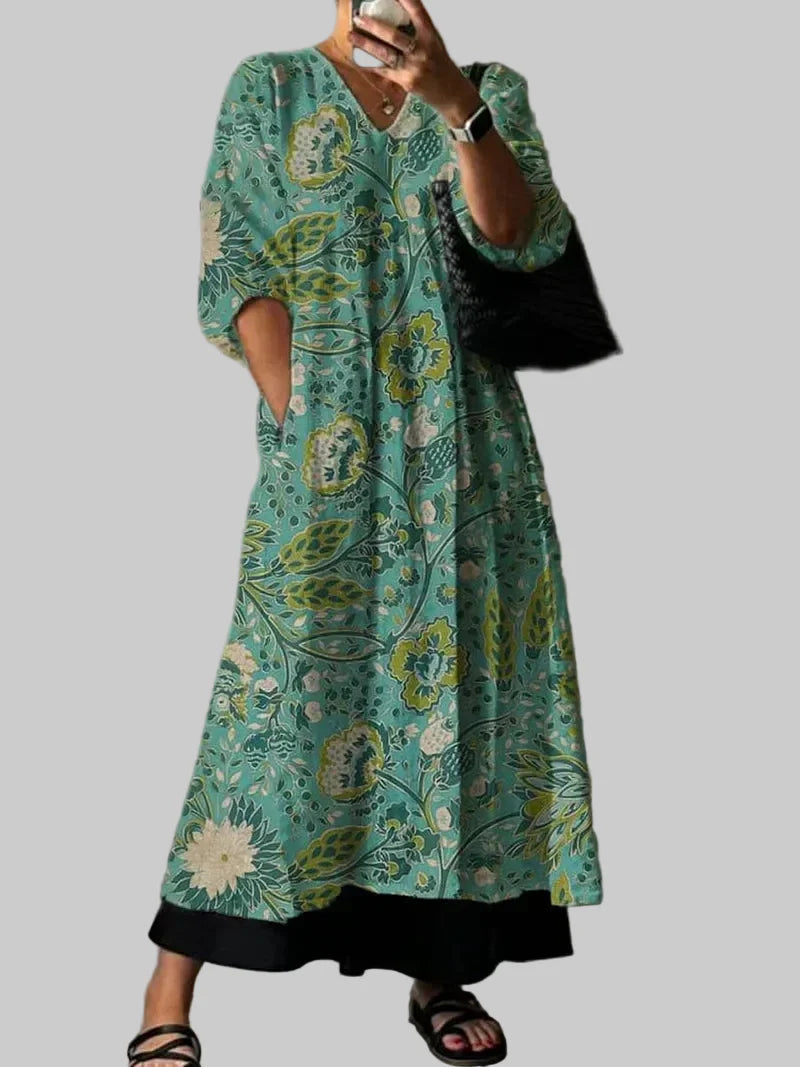 Paula | Elegantes Kleid mit Blumenmuster