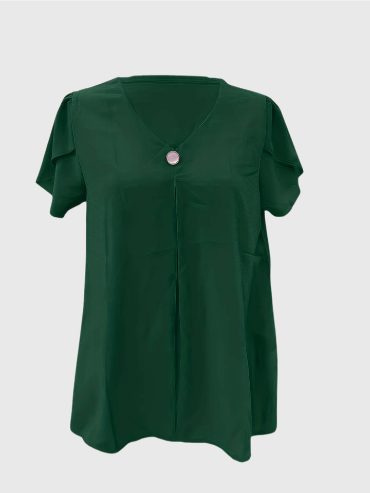 Basha | Rüschenshirt mit kurzen Ärmeln und einem Knopf