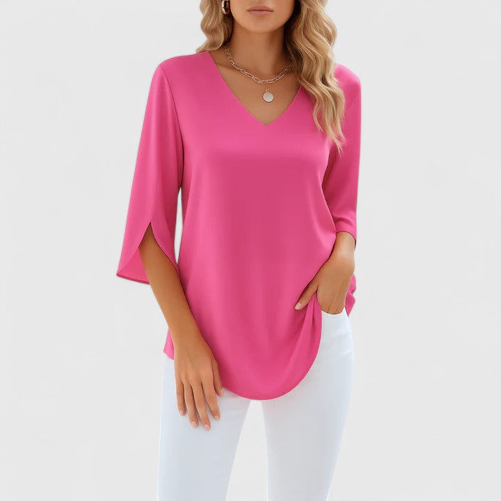 Ainsley | Elegante V-Ausschnitt-Bluse
