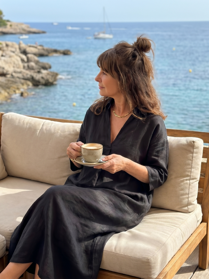 Estelle | Entspanntes, gerades Midi-Kleid