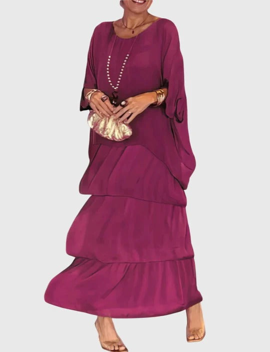 Carmel | Elegantes Fließendes Maxikleid