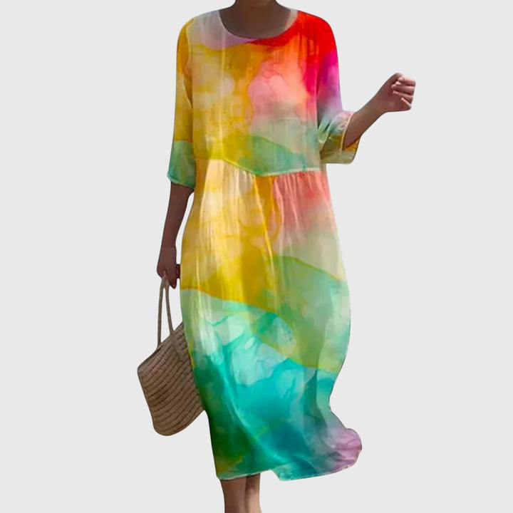 Desiree | Stilvolles Blumen-Maxikleid