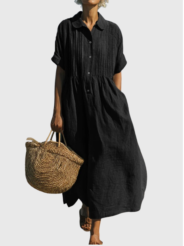 Joannah | Baumwoll-Knopfhemdkleid