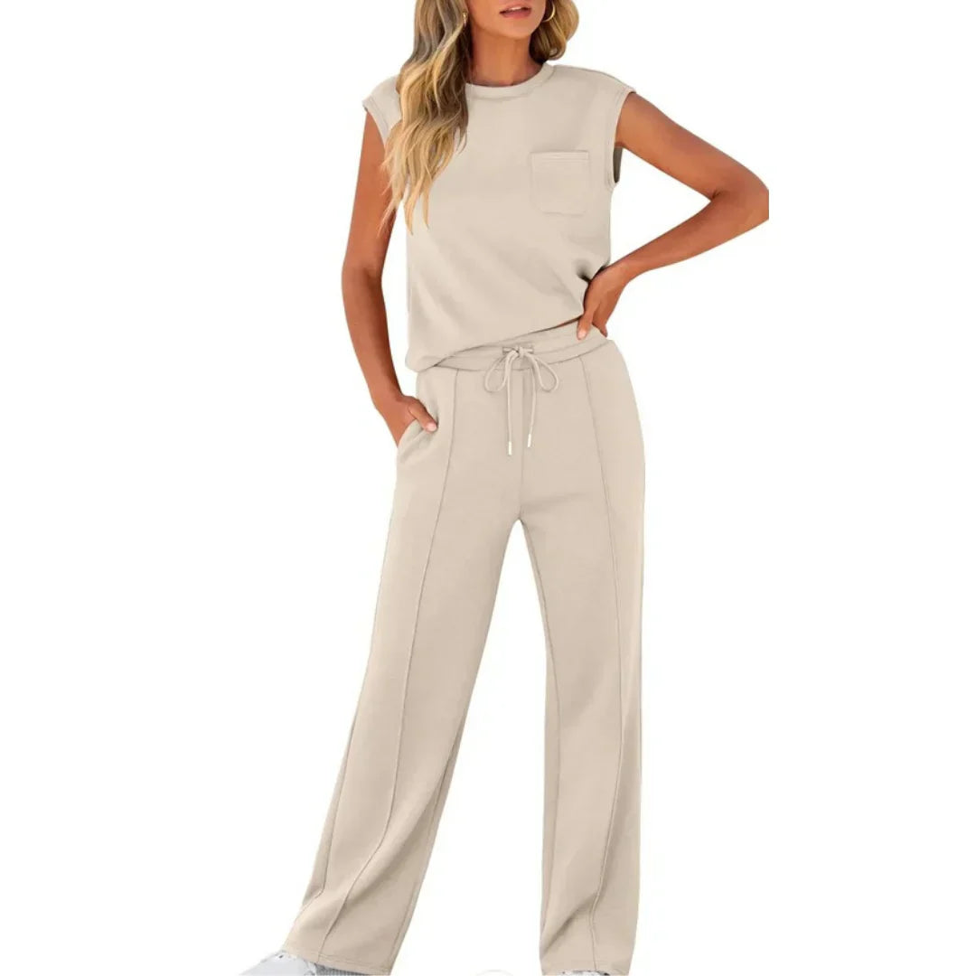 Lolly | Weiches schwarzes Lounge-Set, entspannte Passform, zweiteilig