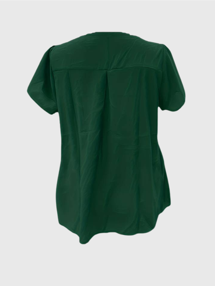Basha | Rüschenshirt mit kurzen Ärmeln und einem Knopf