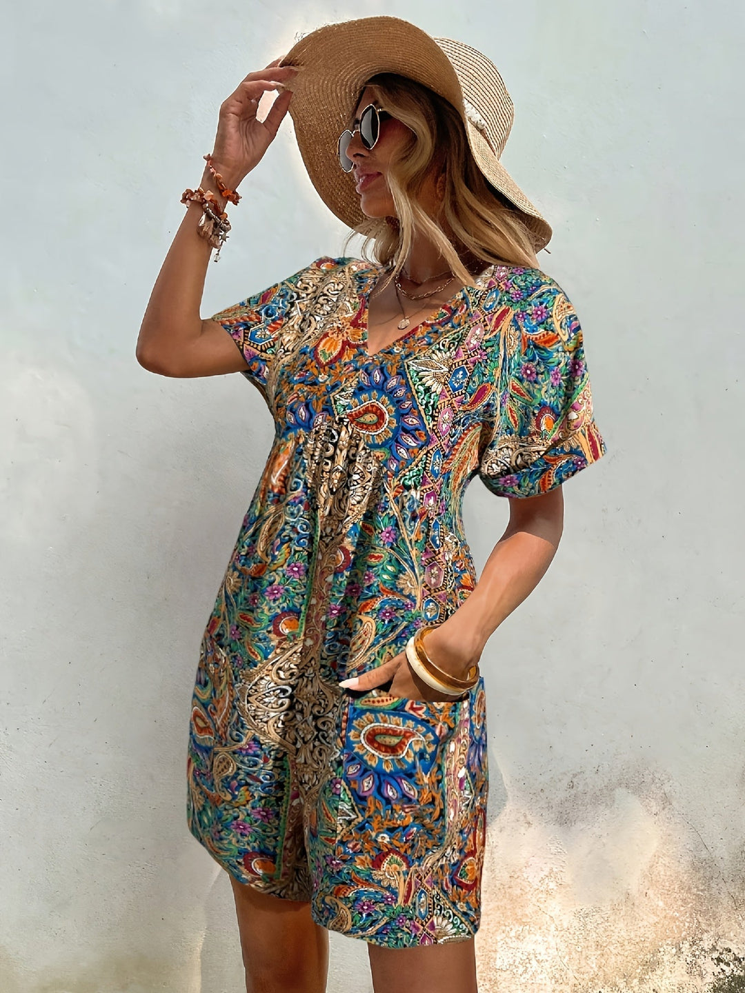Bailey | Tropischer Bohemian Jumpsuit