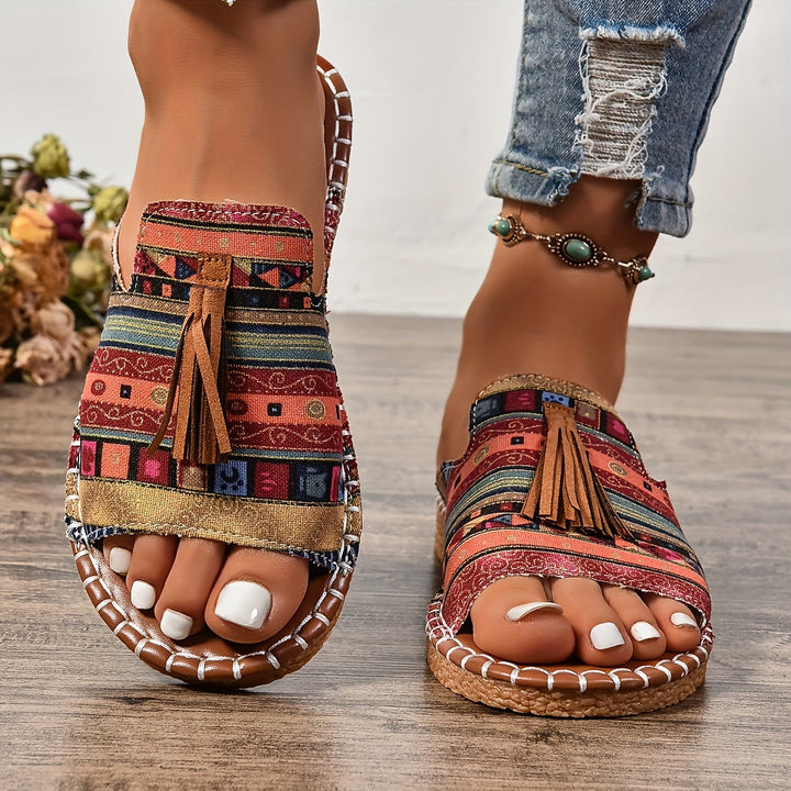 Addison | Boho-Tassel-Sandalen