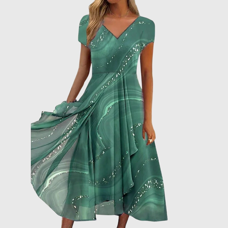 Asha | Fließendes Midi-Kleid