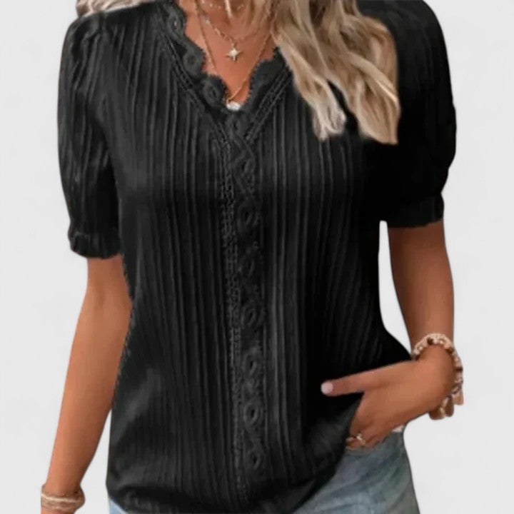 Arienne | Elegante V-Ausschnitt Bluse