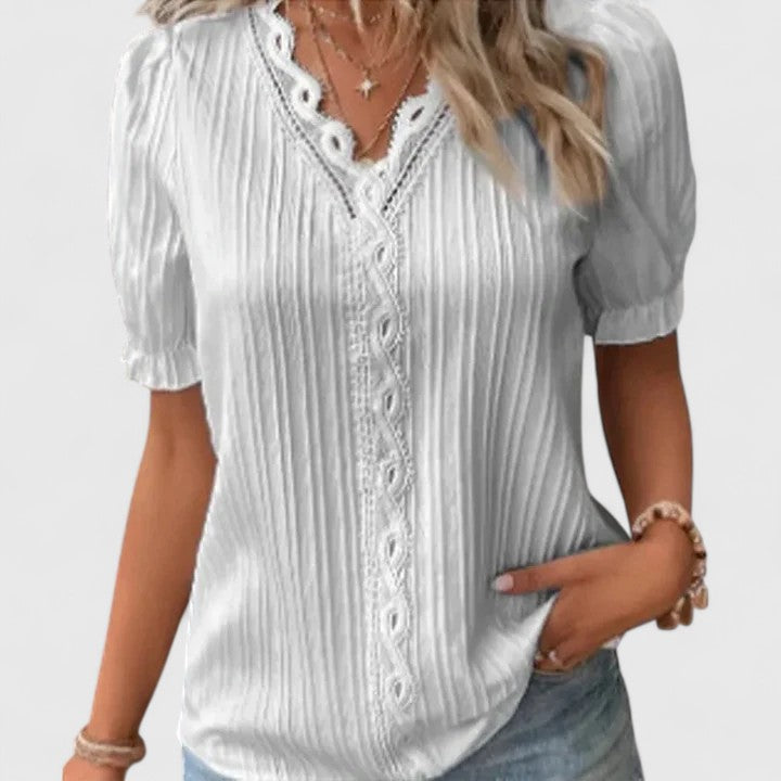 Arienne | Elegante V-Ausschnitt Bluse