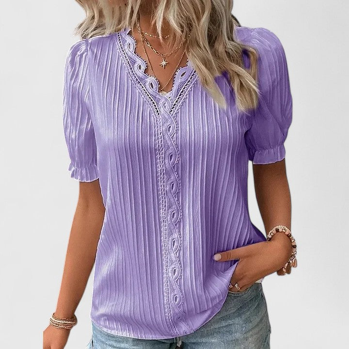 Arienne | Elegante V-Ausschnitt-Bluse