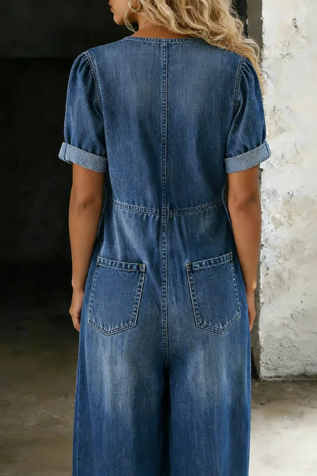 Maya | V-Ausschnitt Kurzarm-Overall