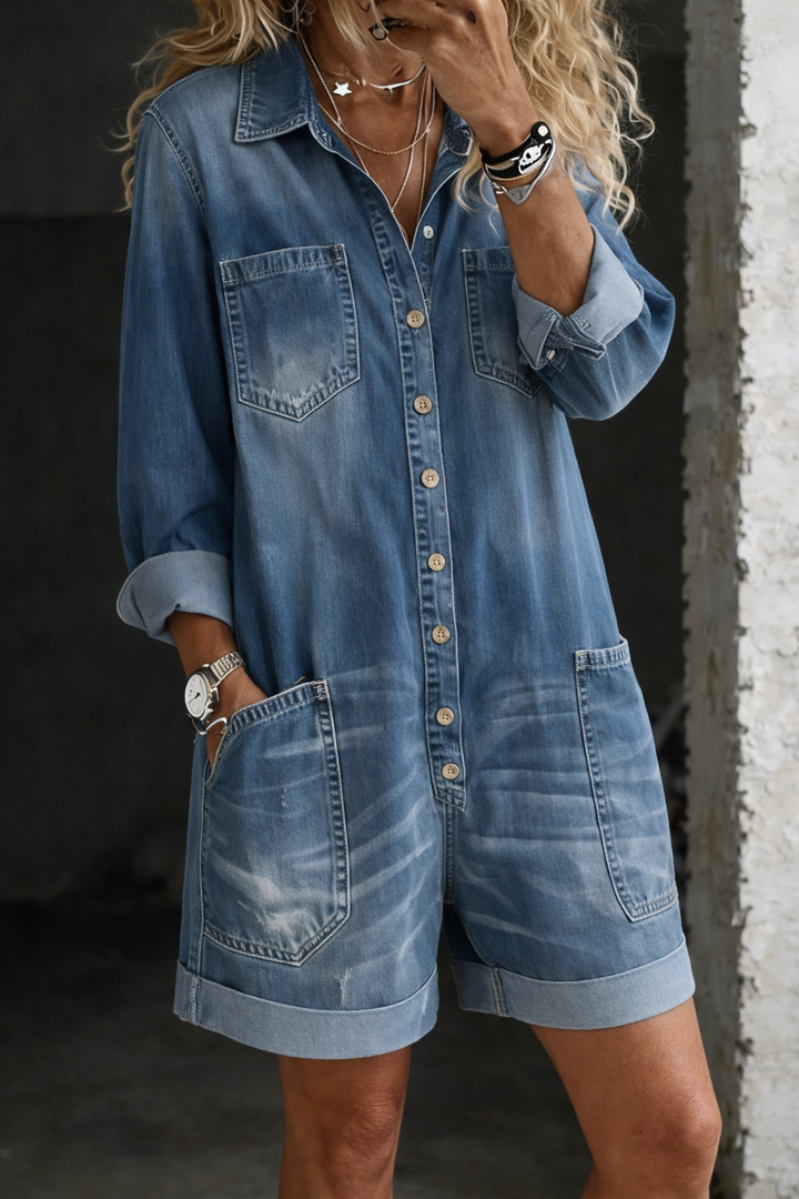 Nora | Denim Overall