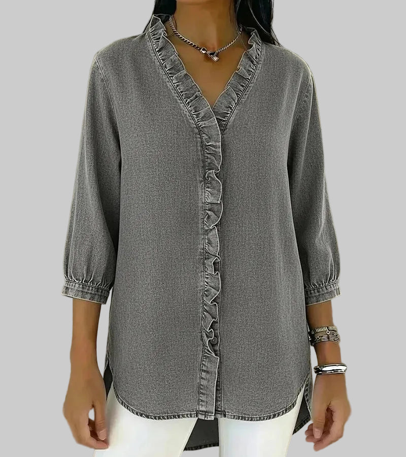 Abigail™ Elegante Denim-Bluse