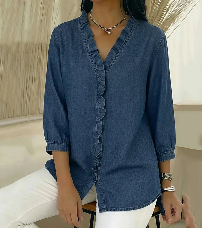 Abigail™ Elegante Denim-Bluse