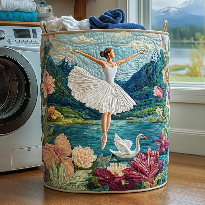 Eleganter Gequilteter Wäschekorb Ballerina