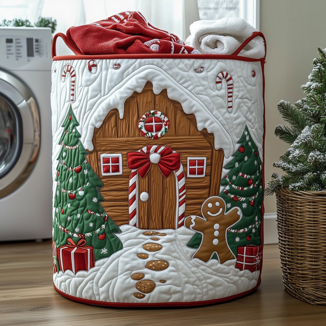 Festlicher gesteppten Lebkuchen Wäschekorb