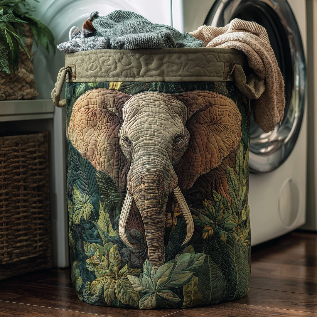 Majestätischer Elefant Quilt-Wäschekorb