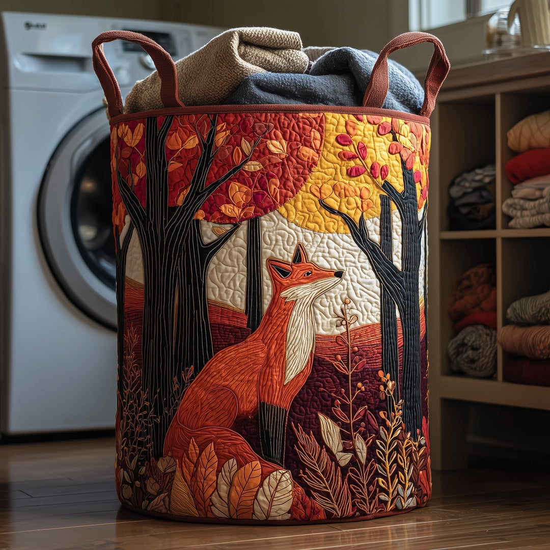 Herbstfuchs Gepolsterter Wäschekorb