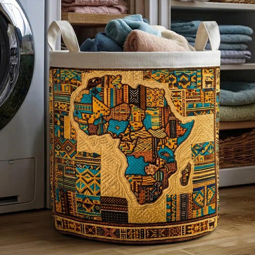 Gesteppten Wäschekorb Afrika Erbe