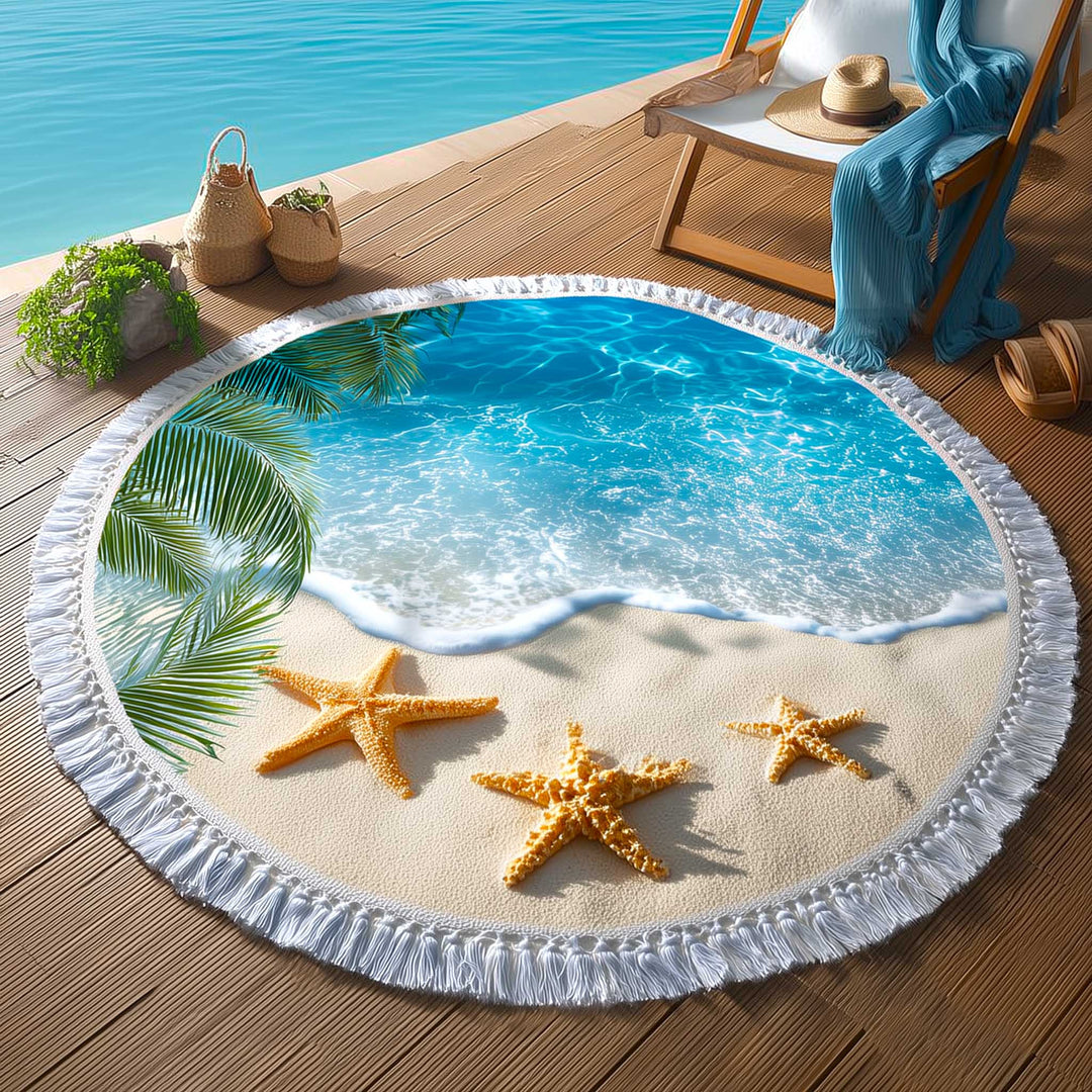 Runde Stranddecke Ozeanbrise