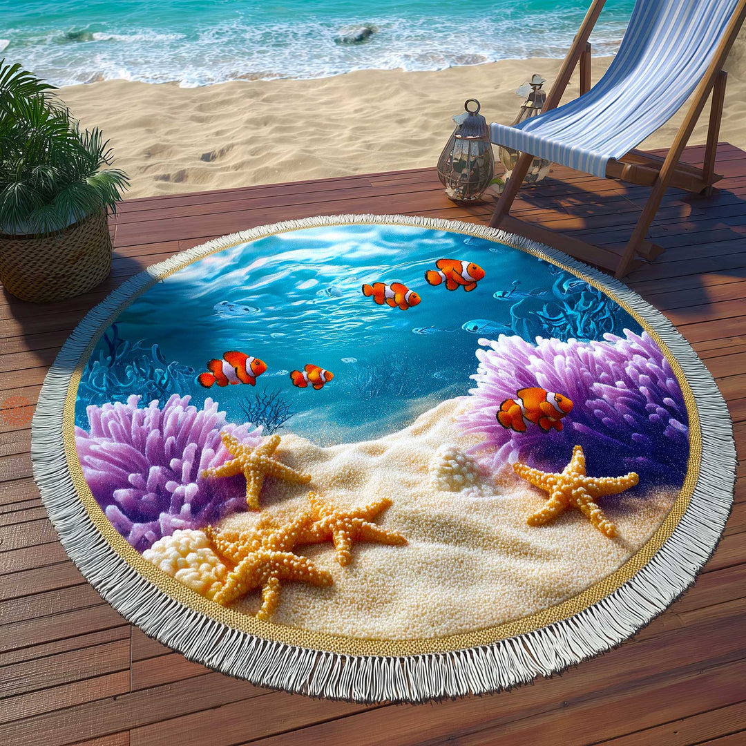 Runde Stranddecke Ozeanbrise