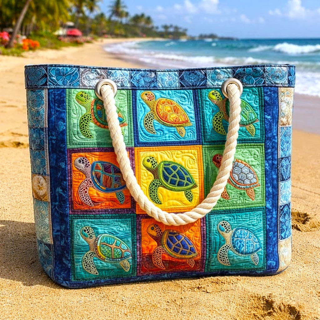 Gepolsterte Strandtasche Schildkröte Ruhe