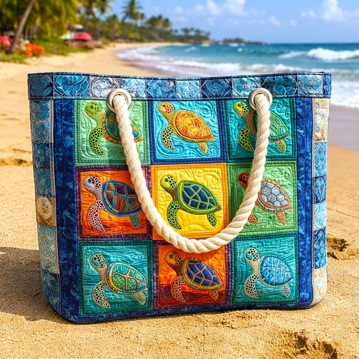 Gepolsterte Strandtasche Schildkröte Ruhe