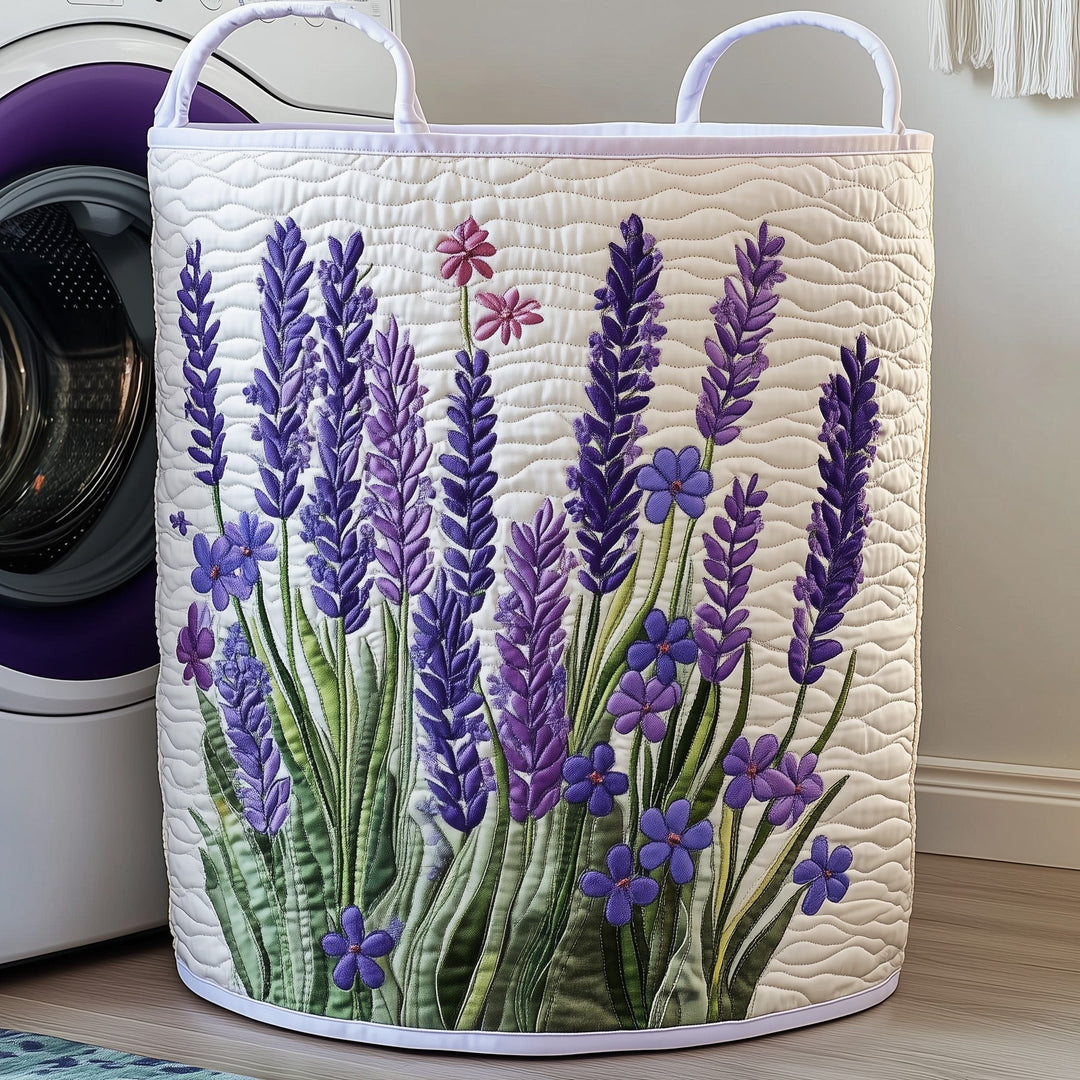 Gesteppten Lavendel Wäschekorb